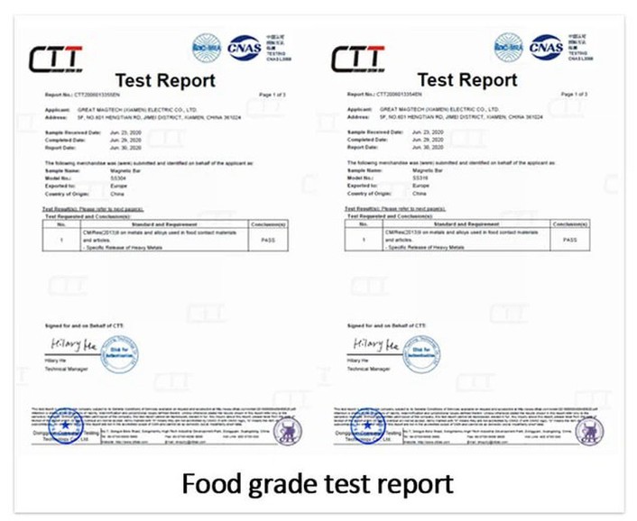 magnetic hopper food grade test report magnetic hopper food grade test report