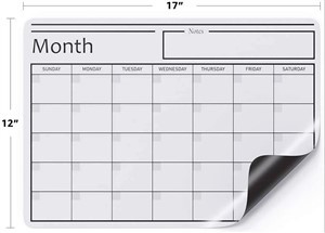 Magnetinė sauso trynimo mėnesio planavimo lenta